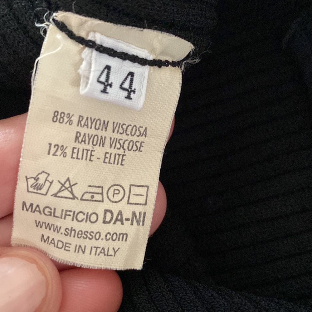 She’s So Made in Italy designer black fitting/stretchy tank|haute couture - Picture 10 of 13